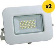 ΠΡΟΒΟΛΕΑΣ LED 20W SMD ΒΑΣΗ 360° ΛΕΥΚΟΣ IP65 6500K PLUS 2ΤΜΧ EUROLAMP