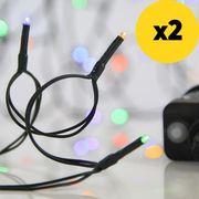 ΣΕΙΡΑ 100 ΧΡΩΜΑΤΙΣΤΑ LED 3MM 31V 8 ΠΡΟΓΡ, ΠΡΟΕΚΤΑΣΗ 300CM ΙΡ44 620-22502 ΣΕΤ 2 ΤΜΧ EUROLAMP