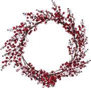 ΣΤΕΦΑΝΙ ΜΕ ΚΟΚΚΙΝΑ ΧΙΟΝΙΣΜΕΝΑ BERRIES 45CM 600-46143 EUROLAMP