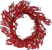 ΣΤΕΦΑΝΙ ΜΕ ΚΟΚΚΙΝΑ ΚΑΙ ΣΑΜΠΑΝΙ BERRIES 40CM 600-46892 EUROLAMP