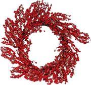 ΣΤΕΦΑΝΙ ΜΕ ΚΟΚΚΙΝΑ ΚΑΙ ΣΑΜΠΑΝΙ BERRIES 65CM 600-46891 EUROLAMP