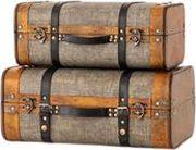 ΞΥΛΙΝΗ ΒΑΛΙΤΣΑ ΓΚΡΙ ΣΕΤ 2 ΤΜΧ 45X30,5X19,5CM ΚΑΙ 40X24X16,5CM 600-45478 EUROLAMP