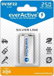 ΕΠΑΝΑΦΟΡΤΙΖΟΜΕΝΗ ΜΠΑΤΑΡΙΑ 6F22 NIMH 250MAH 9 V 1 ΤΕΜΑΧΙO EVERACTIVE