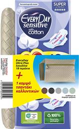 ΣΕΡΒΙΕΤΕΣ ULTRA PLUS SENSITIVE SUPER 18 ΤΕΜΑΧΙΑ+ΤΣΑΝΤΑΚΙ EVERYDAY