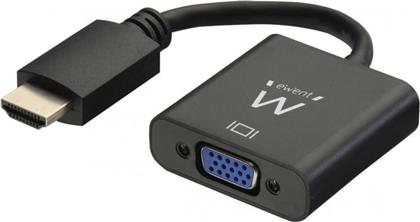 ΑΝΤΑΠΤΟΡΑΣ CONVERTER HDMI TO VGA 0.15M AUDIO 3.5 MM - ΜΑΥΡΟ EWENT