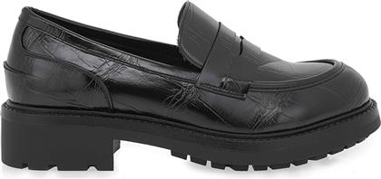 ΓΥΝΑΙΚΕΙΑ LOAFERS CROCO ΜΕ CHUNKY ΣΟΛΑ - V127E0502024 ΜΑΥΡΟ EXE