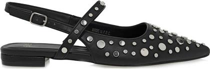 ΓΥΝΑΙΚΕΙΕΣ ΓΟΒΕΣ SLINGBACK ΜΟΝΟΧΡΩΜΕΣ ΜΕ ΧΑΜΗΛΟ ΤΑΚΟΥΝΙ ΚΑΙ ΤΡΟΥΚΣ - U485L1351001 ΜΑΥΡΟ EXE