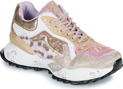 XΑΜΗΛΑ SNEAKERS D190608-13-PU-BEIGE-PINK EXE