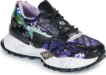XΑΜΗΛΑ SNEAKERS D190608-17-PU-BLACK EXE