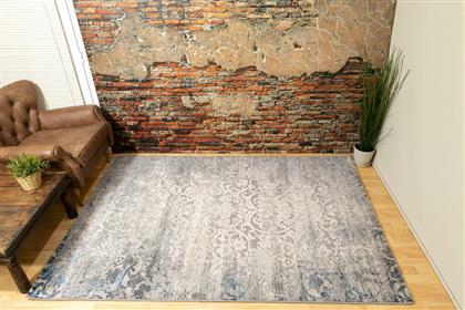 ΧΑΛΙ ΣΑΛΟΝΙΟΥ 160X230 ALL SEASON VENICE 8140ACD GREY BLUE (160X230) EZZO