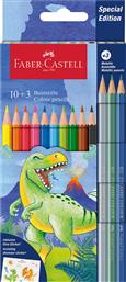 ΞΥΛΟΜΠΟΓΙΕΣ ''DINOSAUR'' 10+3 ΧΡΩΜΑΤΩΝ - 077111213 FABER CASTELL
