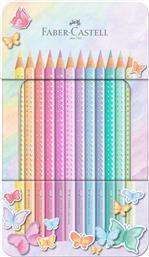 ΞΥΛΟΜΠΟΓΙΕΣ SPARKLE ΣΕΤ 12 PASTEL ΑΠΟΧΡΩΣΕΙΣ ΣΕ ΜΕΤΑΛΛΙΚΗ ΚΑΣΕΤΙΝΑ - 077201910 FABER CASTELL