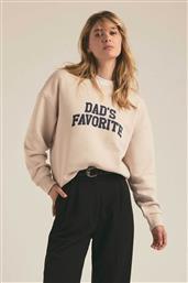 ΓΥΝΑΙΚΕΙΟ OVERSIZED ΦΟΥΤΕΡ ΜΕ PRINT ''DAD'S FAVORITE'' - 45FHU3DF6042-HOM ΕΚΡΟΥ FAVORITE DAUGHTER