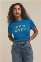 ΓΥΝΑΙΚΕΙΟ T-SHIRT ΜΕ LOGO PRINT ''THE CROPPED COLLEGIATE'' - 45FHNTFD5505-SPH ΜΠΛΕ ΗΛΕΚΤΡΙΚ FAVORITE DAUGHTER