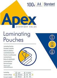 ΦΥΛΛΑ ΠΛΑΣΤΙΚΟΠΟΙΗΣΗΣ APEX A4 100 ΦΥΛΛΑ FELLOWES