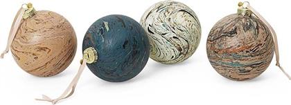 ΣΕΤ ΧΡΙΣΤΟΥΓΕΝΝΙΑΤΙΚΕΣ ΜΠΑΛΕΣ MARBLE BAUBLES L 4-PACK FERM LIVING