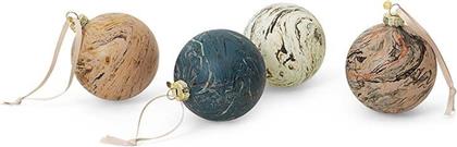 ΣΕΤ ΧΡΙΣΤΟΥΓΕΝΝΙΑΤΙΚΕΣ ΜΠΑΛΕΣ MARBLE BAUBLES M 4-PACK FERM LIVING