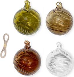 ΣΕΤ ΧΡΙΣΤΟΥΓΕΝΝΙΑΤΙΚΕΣ ΜΠΑΛΕΣ TWIRL ORNAMENTS 4-PACK FERM LIVING