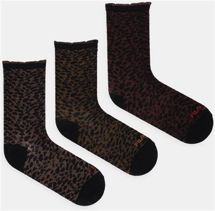 ΚΑΛΤΣΕΣ 3-PACK ΧΡΩΜΑ: ΚΑΦΕ, F6147 FILA