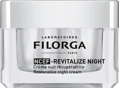 NCEF-REVITALIZE NIGHT CREAM ΕΠΑΝΟΡΘΩΤΙΚΗ ΑΝΤΙΓΗΡΑΝΤΙΚΗ ΚΡΕΜΑ ΠΡΟΣΩΠΟΥ ΝΥΚΤΟΣ ΜΕ ΜΕΤΑΞΕΝΙΑ ΥΦΗ ΕΝΙΣΧΥΜΕΝΗ ΜΕ NCEF ΣΥΜΠΛΟΚΟ ΜΕ 10 ΑΝΑΖΩΟΓΟΝΗΤΙΚΑ ΣΥΣΤΑΤΙΚΑ ΓΙΑ ΟΡΑΤΑ ΠΙΟ ΛΕΙΟ, ΟΜΟΙΟΜΟΡΦΟ & ΛΑΜΠΕΡΟ ΔΕΡΜΑ 50ML FILORGA