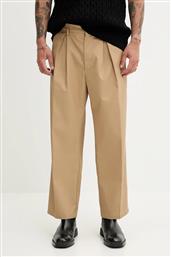 ΠΑΝΤΕΛΟΝΙ BEIGE LOGO EMBROIDERED CHINO TROUSERS FIORUCCI
