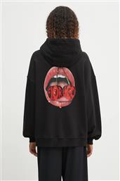 ΒΑΜΒΑΚΕΡΗ ΜΠΛΟΥΖΑ CHERRY MOUTH PRINT RELAXED FIT ΓΥΝΑΙΚΕΙΑ, ΧΡΩΜΑ: ΜΑΥΡΟ, ΜΕ ΚΟΥΚΟΥΛΑ, W02FPSHO092CJ05BK02 FIORUCCI