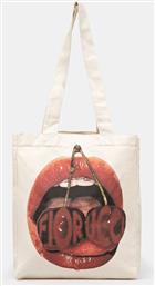 ΒΑΜΒΑΚΕΡΗ ΤΣΑΝΤΑ MOUTH PRINT ΧΡΩΜΑ: ΜΠΕΖ, U01FPABA207CO03WH02 FIORUCCI