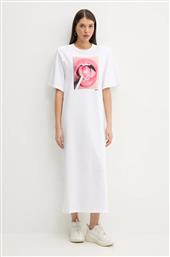 ΒΑΜΒΑΚΕΡΟ ΦΟΡΕΜΑ LOLLIPOP MOUTH PRINT MAXI T-DRESS ΧΡΩΜΑ: ΑΣΠΡΟ, W02SPDTS108CJ01WH03 FIORUCCI