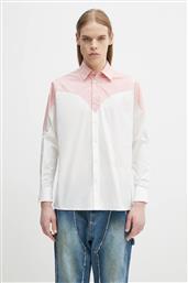 ΒΑΜΒΑΚΕΡΟ ΠΟΥΚΑΜΙΣΟ EMBROIDERED HEART RELAXED FIT ΧΡΩΜΑ: ΑΣΠΡΟ, U02SPTLO055CO02PN02 FIORUCCI