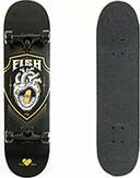 SKATEBOARD 31'' BLACK HEART CHINESE MAPLE FISH SKATEBOARDS