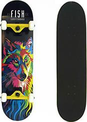 SKATEBOARD 31'' WOLF CHINESE MAPLE FISH SKATEBOARDS