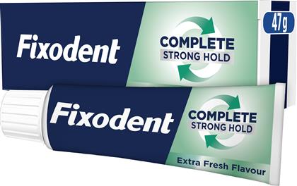 COMPLETE STRONG HOLD EXTRA FRESH ΣΤΕΡΕΩΤΙΚΗ ΚΡΕΜΑ ΜΕ ΔΥΝΑΤΟ ΚΡΑΤΗΜΑ ΓΙΑ ΤΕΧΝΗΤΗ ΟΔΟΝΤΟΣΤΟΙΧΙΑ ΜΕ ΓΕΥΣΗ ΦΡΕΣΚΙΑΣ ΜΕΝΤΑΣ 47G FIXODENT