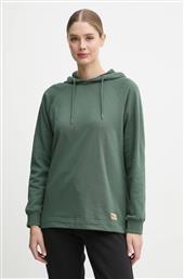 ΒΑΜΒΑΚΕΡΗ ΜΠΛΟΥΖΑ VARDAG HOODIE W ΓΥΝΑΙΚΕΙΑ, ΧΡΩΜΑ: ΠΡΑΣΙΝΟ, ΜΕ ΚΟΥΚΟΥΛΑ, F86987.679 FJALLRAVEN