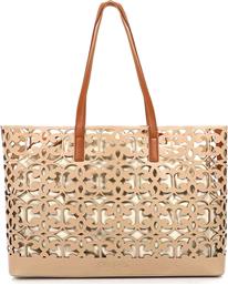 ΓΥΝΑΙΚΕΙΑ ΜΕΓΑΛΗ ΜΠΕΖ ΤΣΑΝΤΑ TOTE ''WAVY FLAIR'' - OB23P012GN ΜΠΕΖ FOLLI FOLLIE