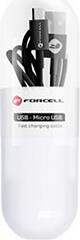 CABLE USB TO MICRO 2.1A TUBE BLACK 1M FORCELL
