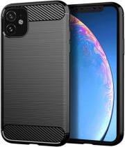 CARBON BACK COVER CASE FOR APPLE IPHONE 11 (6,1) BLACK FORCELL από το e-SHOP