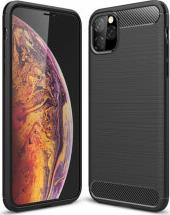 CARBON BACK COVER CASE FOR APPLE IPHONE 11 PRO MAX (6,5) BLACK FORCELL από το e-SHOP