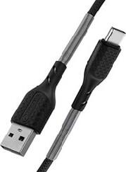 CARBON CABLE USB TO TYPE C 2.0 2.4A CB-02A BLACK 1M FORCELL από το e-SHOP
