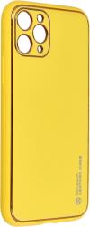 LEATHER BACK COVER CASE FOR IPHONE 11 PRO 5,8 YELLOW FORCELL
