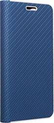 LUNA BOOK CARBON FOR SAMSUNG S22 ULTRA BLUE FORCELL