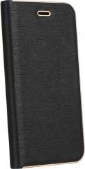 LUNA BOOK FLIP CASE GOLD FOR SAMSUNG GALAXY A10 BLACK FORCELL