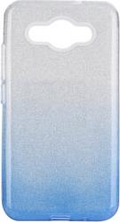 SHINING BACK COVER CASE FOR HUAWEI Y3 2018 CLEAR/BLUE FORCELL