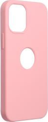 SILICONE CASE FOR IPHONE 12 MINI PINK (WITH HOLE) FORCELL