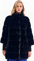 ΓΥΝΑΙΚΕΙΑ FAUX ΓΟΥΝΑ ΜΕ ΨΗΛΟ ΛΑΙΜΟ - 081.73.01.004 ΜΑΥΡΟ FOREL