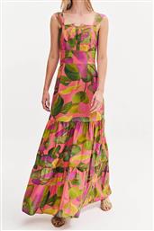 ΓΥΝΑΙΚΕΙΟ MAXI ΦΟΡΕΜΑ ΑΜΑΝΙΚΟ ΜΕ FLORAL PRINT - 080.50.01.113 ΠΟΛΥΧΡΩΜΟ FOREL