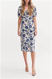 ΓΥΝΑΙΚΕΙΟ MIDI ΦΟΡΕΜΑ ΜΕ FLORAL PRINT - 080.50.01.131 ΛΕΥΚΟ - ΜΠΛΕ FOREL
