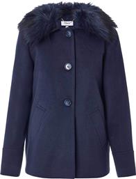 ΓΥΝΑΙΚΕΙΟ ΠΑΛΤΟ FAUX ΓΟΥΝΑ - 081.70.01.019 ΣΚΟΥΡΟ ΜΠΛΕ FOREL