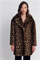 ΓΥΝΑΙΚΕΙΟ ΠΑΛΤΟ FAUX ΓΟΥΝΑ ΜΕ ANIMAL PRINT - 079.73.01.001 ΚΑΦΕ FOREL