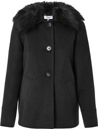 ΚΟΝΤΟ ΠΑΛΤΟ ΜΕ ΓΟΥΝΑ - ΜΑΥΡΟ FOREL