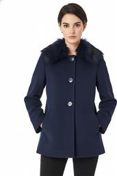 ΚΟΝΤΟ ΠΑΛΤΟ ΣΕ ΣΚΟΥΡΟ ΜΠΛΕ ΜΕ ΓΟΥΝΑ - ΜΠΛΕ FOREL